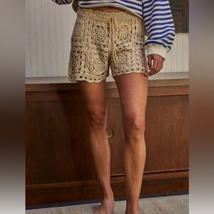 Crochet Tan Shorts
